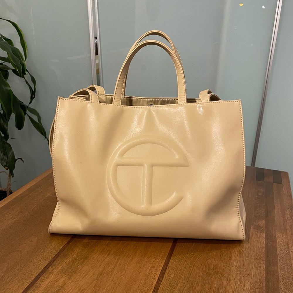 Telfar Medium Shopping Bag in Cream